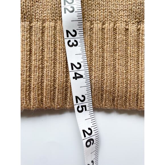 Men's Ralph Lauren Tan Knit Quarter Zip Sweater Pima Cotton Size Large - Picture 3 of 4